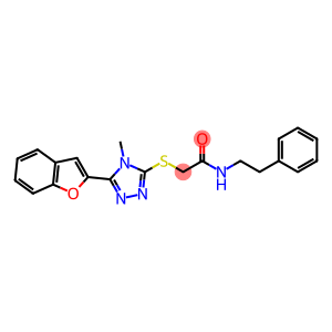 2-{[5-(1-benzofuran-2-yl)-4-methyl-4H-1,2,4-triazol-3-yl]sulfanyl}-N-(2-phenylethyl)acetamide