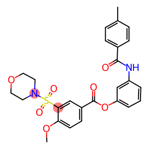 3-[(4-methylbenzoyl)amino]phenyl 4-methoxy-3-(4-morpholinylsulfonyl)benzoate