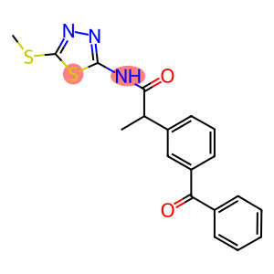 2-(3-benzoylphenyl)-N-[5-(methylsulfanyl)-1,3,4-thiadiazol-2-yl]propanamide