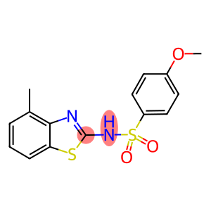 4-methoxy-N-(4-methyl-1,3-benzothiazol-2-yl)benzenesulfonamide