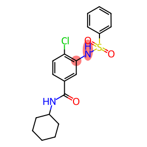 4-chloro-N-cyclohexyl-3-[(phenylsulfonyl)amino]benzamide