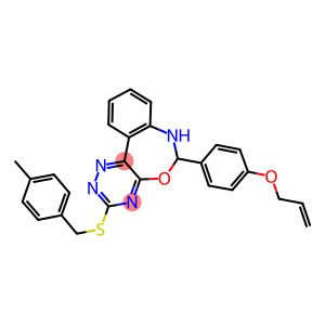 6-[4-(allyloxy)phenyl]-3-[(4-methylbenzyl)sulfanyl]-6,7-dihydro[1,2,4]triazino[5,6-d][3,1]benzoxazepine