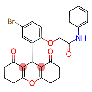 2-[4-bromo-2-(1,8-dioxo-2,3,4,5,6,7,8,9-octahydro-1H-xanthen-9-yl)phenoxy]-N-phenylacetamide