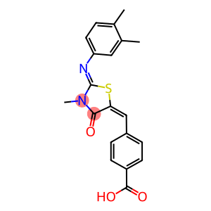 4-({2-[(3,4-dimethylphenyl)imino]-3-methyl-4-oxo-1,3-thiazolidin-5-ylidene}methyl)benzoicacid