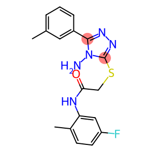 2-{[4-amino-5-(3-methylphenyl)-4H-1,2,4-triazol-3-yl]sulfanyl}-N-(5-fluoro-2-methylphenyl)acetamide