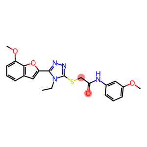 2-{[4-ethyl-5-(7-methoxy-1-benzofuran-2-yl)-4H-1,2,4-triazol-3-yl]sulfanyl}-N-(3-methoxyphenyl)acetamide