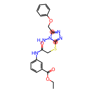 ethyl3-[({[4-amino-5-(phenoxymethyl)-4H-1,2,4-triazol-3-yl]thio}acetyl)amino]benzoate