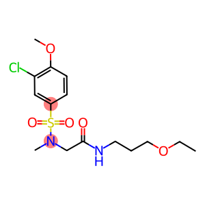 2-[[(3-chloro-4-methoxyphenyl)sulfonyl](methyl)amino]-N-(3-ethoxypropyl)acetamide