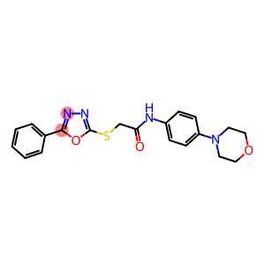 N-[4-(4-morpholinyl)phenyl]-2-[(5-phenyl-1,3,4-oxadiazol-2-yl)sulfanyl]acetamide