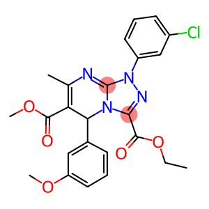 3-ethyl 6-methyl 1-(3-chlorophenyl)-5-(3-methoxyphenyl)-7-methyl-1,5-dihydro[1,2,4]triazolo[4,3-a]pyrimidine-3,6-dicarboxylate