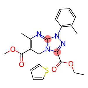 3-ethyl 6-methyl 7-methyl-1-(2-methylphenyl)-5-(2-thienyl)-1,5-dihydro[1,2,4]triazolo[4,3-a]pyrimidine-3,6-dicarboxylate