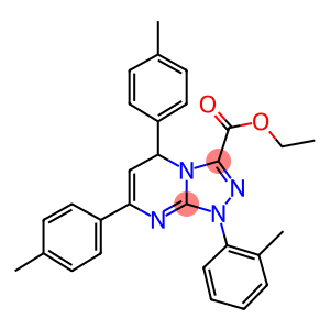 ethyl 1-(2-methylphenyl)-5,7-bis(4-methylphenyl)-1,5-dihydro[1,2,4]triazolo[4,3-a]pyrimidine-3-carboxylate