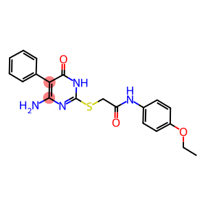 2-[(4-amino-6-oxo-5-phenyl-1,6-dihydro-2-pyrimidinyl)sulfanyl]-N-(4-ethoxyphenyl)acetamide