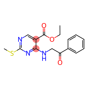 ethyl 2-(methylsulfanyl)-4-[(2-oxo-2-phenylethyl)amino]-5-pyrimidinecarboxylate