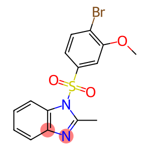 2-bromo-5-[(2-methyl-1H-benzimidazol-1-yl)sulfonyl]phenyl methyl ether