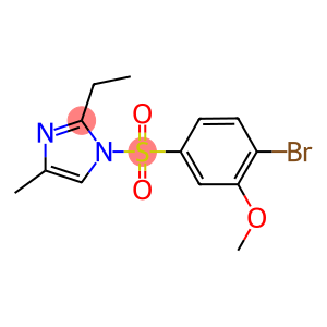 2-bromo-5-[(2-ethyl-4-methyl-1H-imidazol-1-yl)sulfonyl]phenyl methyl ether