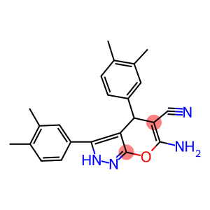 6-amino-3,4-bis(3,4-dimethylphenyl)-2,4-dihydropyrano[2,3-c]pyrazole-5-carbonitrile