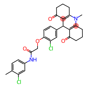 2-[2-chloro-4-(10-methyl-1,8-dioxo-1,2,3,4,5,6,7,8,9,10-decahydro-9-acridinyl)phenoxy]-N-(3-chloro-4-methylphenyl)acetamide