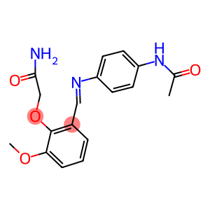 2-[2-({[4-(acetylamino)phenyl]imino}methyl)-6-methoxyphenoxy]acetamide