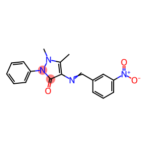 2,3-DIMETHYL-4-(3-NITROBENZYLIDENEAMINO)-1-PHENYL-3-PYRAZOLIN-5-ONE