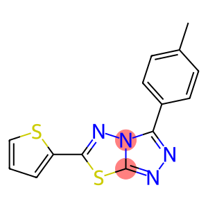 1,2,4-Triazolo[3,4-b][1,3,4]thiadiazole, 3-(4-methylphenyl)-6-(2-thienyl)-