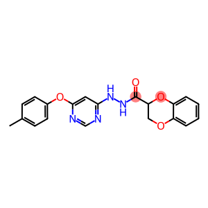 N'-[6-(4-methylphenoxy)-4-pyrimidinyl]-2,3-dihydro-1,4-benzodioxine-2-carbohydrazide