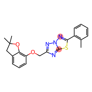 2,2-dimethyl-2,3-dihydro-1-benzofuran-7-yl [2-(2-methylphenyl)[1,2,4]triazolo[5,1-b][1,3,4]thiadiazol-6-yl]methyl ether