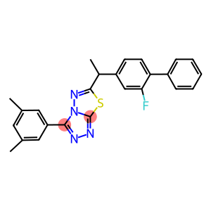 3-(3,5-dimethylphenyl)-6-[1-(2-fluoro[1,1'-biphenyl]-4-yl)ethyl][1,2,4]triazolo[3,4-b][1,3,4]thiadiazole