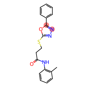 N-(2-methylphenyl)-3-[(5-phenyl-1,3,4-oxadiazol-2-yl)thio]propanamide