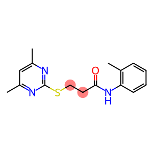 Propanamide, 3-[(4,6-dimethyl-2-pyrimidinyl)thio]-N-(2-methylphenyl)-