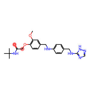 N-(tert-butyl)-2-[2-methoxy-4-({4-[(1H-1,2,4-triazol-5-ylamino)methyl]anilino}methyl)phenoxy]acetamide