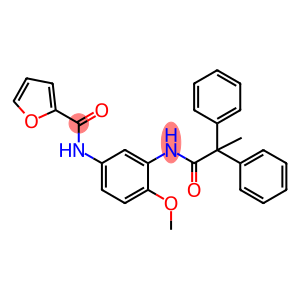 N-{3-[(2,2-diphenylpropanoyl)amino]-4-methoxyphenyl}-2-furamide