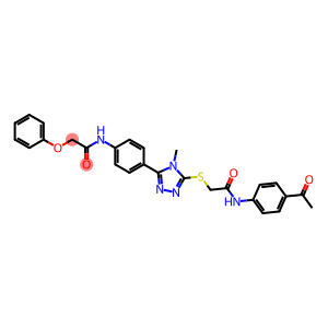 N-(4-acetylphenyl)-2-[(4-methyl-5-{4-[(phenoxyacetyl)amino]phenyl}-4H-1,2,4-triazol-3-yl)sulfanyl]acetamide
