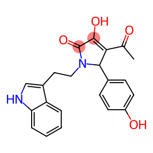 4-acetyl-3-hydroxy-5-(4-hydroxyphenyl)-1-[2-(1H-indol-3-yl)ethyl]-1,5-dihydro-2H-pyrrol-2-one