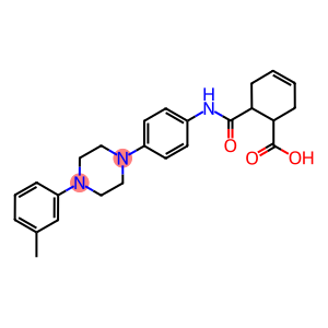 6-({4-[4-(3-methylphenyl)-1-piperazinyl]anilino}carbonyl)-3-cyclohexene-1-carboxylicacid