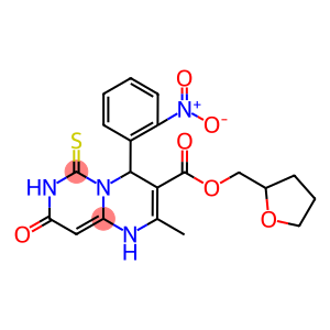 tetrahydro-2-furanylmethyl 4-{2-nitrophenyl}-2-methyl-8-oxo-6-thioxo-1,6,7,8-tetrahydro-4H-pyrimido[1,6-a]pyrimidine-3-carboxylate