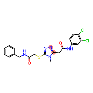 2-(5-{[2-(benzylamino)-2-oxoethyl]sulfanyl}-4-methyl-4H-1,2,4-triazol-3-yl)-N-(3,4-dichlorophenyl)acetamide