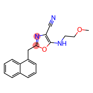 5-[(2-methoxyethyl)amino]-2-(naphthalen-1-ylmethyl)-1,3-oxazole-4-carbonitrile