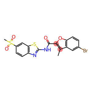 5-bromo-3-methyl-N-[6-(methylsulfonyl)-1,3-benzothiazol-2-yl]-1-benzofuran-2-carboxamide