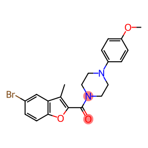 4-{4-[(5-bromo-3-methyl-1-benzofuran-2-yl)carbonyl]-1-piperazinyl}phenyl methyl ether