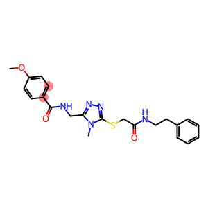 4-methoxy-N-{[4-methyl-5-({2-oxo-2-[(2-phenylethyl)amino]ethyl}sulfanyl)-4H-1,2,4-triazol-3-yl]methyl}benzamide