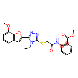 methyl 2-[({[4-ethyl-5-(7-methoxy-1-benzofuran-2-yl)-4H-1,2,4-triazol-3-yl]sulfanyl}acetyl)amino]benzoate