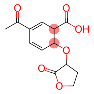 Benzoic acid, 5-acetyl-2-[(tetrahydro-2-oxo-3-furanyl)oxy]-