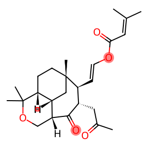 3-Methyl-2-butenoic acid [(E)-2-[(4aS,9aS)-decahydro-3,3,6-trimethyl-9-oxo-8α-(2-oxopropyl)-4α,6α-ethanocyclohepta[c]pyran-7β-yl]vinyl] ester