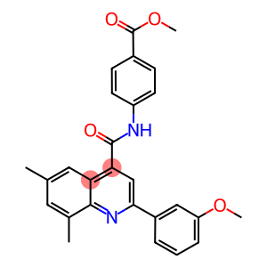 methyl 4-({[2-(3-methoxyphenyl)-6,8-dimethyl-4-quinolinyl]carbonyl}amino)benzoate