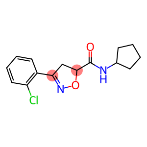 3-(2-chlorophenyl)-N-cyclopentyl-4,5-dihydro-5-isoxazolecarboxamide