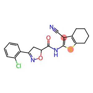 3-(2-chlorophenyl)-N-(3-cyano-4,5,6,7-tetrahydro-1-benzothien-2-yl)-4,5-dihydro-5-isoxazolecarboxamide