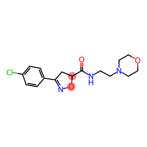 3-(4-chlorophenyl)-N-[2-(4-morpholinyl)ethyl]-4,5-dihydro-5-isoxazolecarboxamide