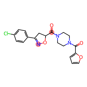 1-{[3-(4-chlorophenyl)-4,5-dihydro-5-isoxazolyl]carbonyl}-4-(2-furoyl)piperazine