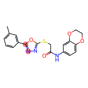 N-(2,3-dihydro-1,4-benzodioxin-6-yl)-2-{[5-(3-methylphenyl)-1,3,4-oxadiazol-2-yl]sulfanyl}acetamide